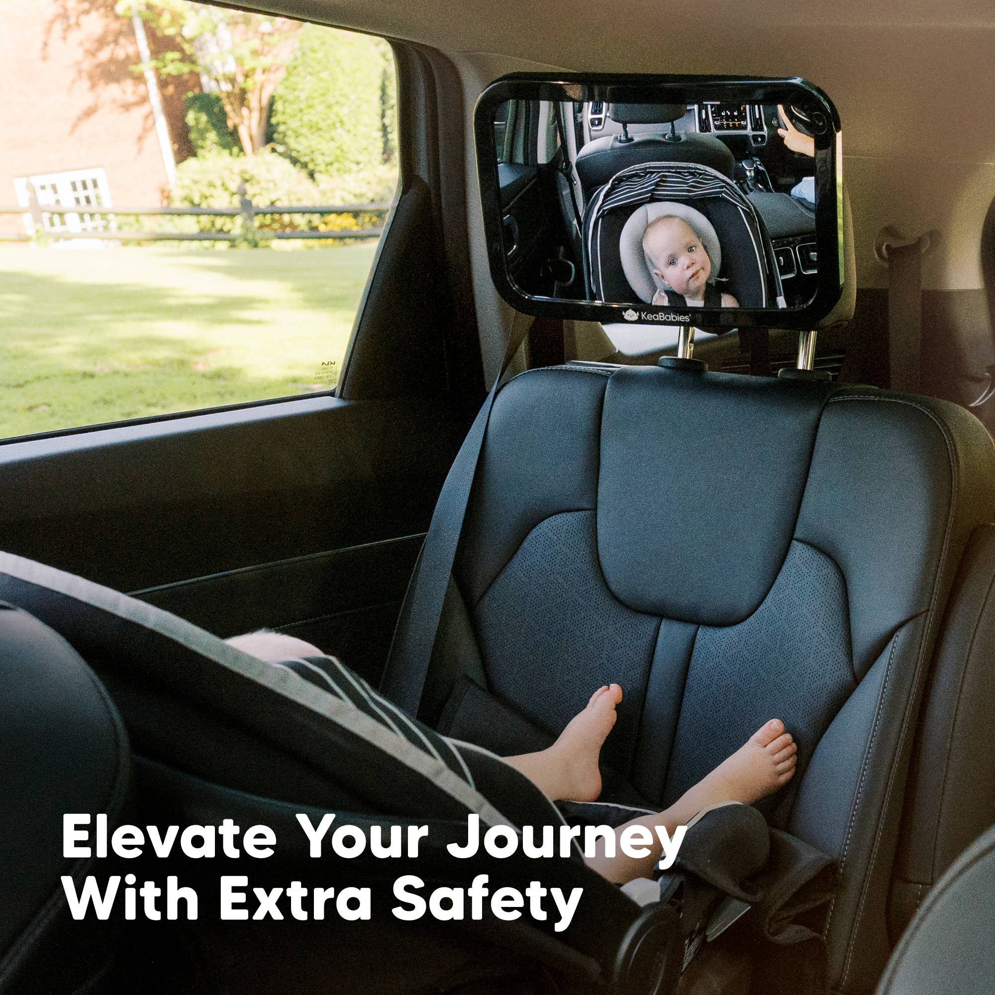 KeaBabies - Vendita all'ingrosso Specchio - Bambini - KeaBabies Specchio per Seggiolino Auto per Bambini (Grande, Nero Elegante)7