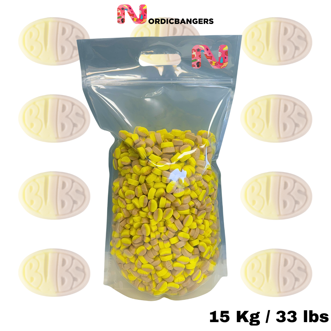 Nordicbangers - Swedish Candy Supply - Wholesale Hard Candy - BUBS Vegan Banana Toffee Mini Ovals - Big Pick & Mix Bag3