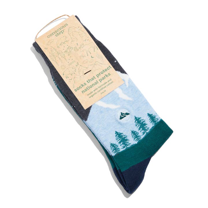 Conscious Step - Wholesale Socks - Unisex - Socks that Protect National Parks (Blue Mountain)