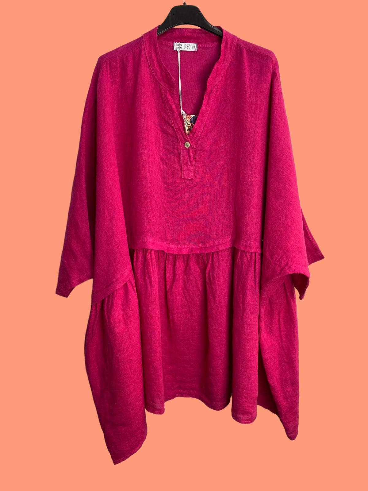 la maison des fibres naturelles - Venta al por mayor Túnica - Mujer - Túnica amplia de lino 68369 flora 100% TÚNICA DE LINO13