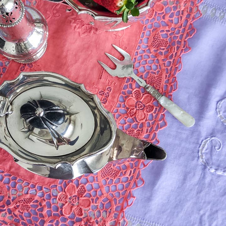 Heyfoo - Wholesale Placemat - Set van drie kleedjes met koraal buranokant2