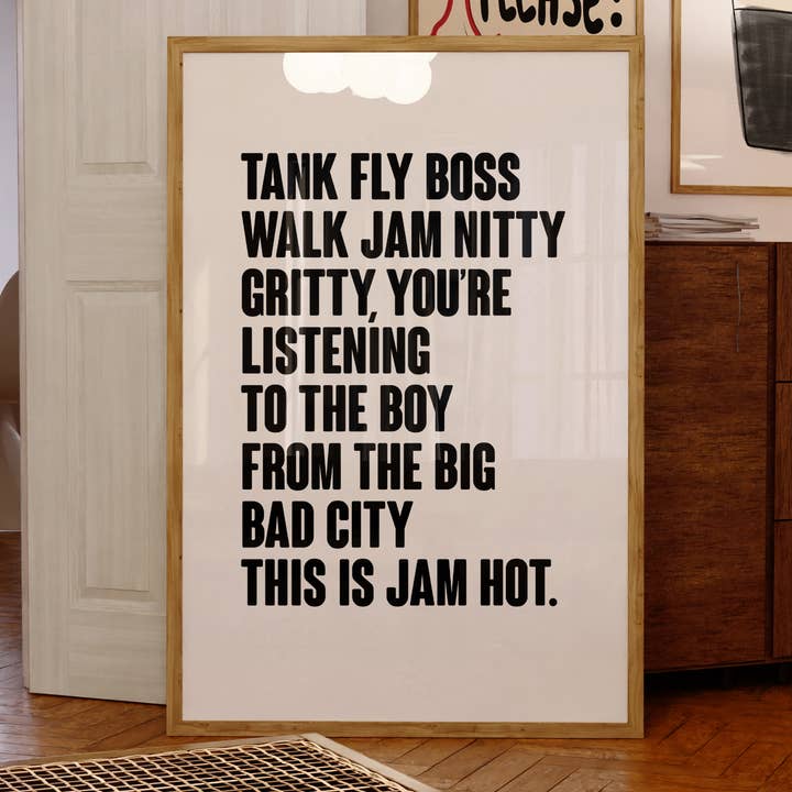 Tank Fly Boss Walk Jam Hot Print - Hip Hop Lyrics 90s Music for wholesale by BOOBOOSKINS