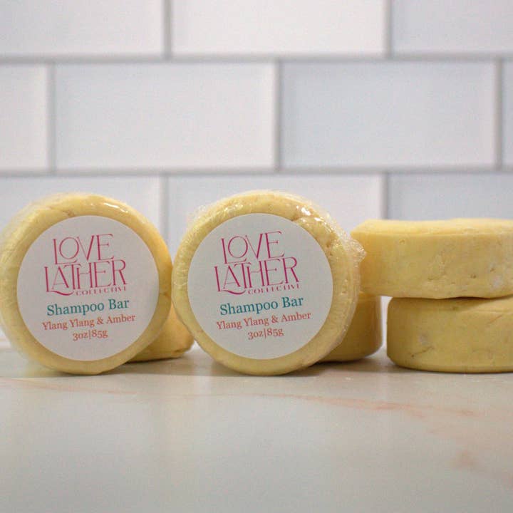 Ylang Ylang and Amber Shampoo Bar for wholesale by Love Lather Collective