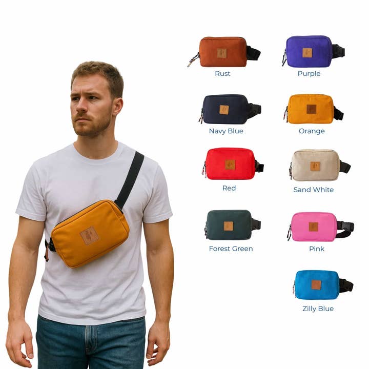 Ecodunia - Wholesale Belt Bag - Unisex - Canvas Crossbody Belt Bag Pouch, The Everywhere Belt Bag 1L61