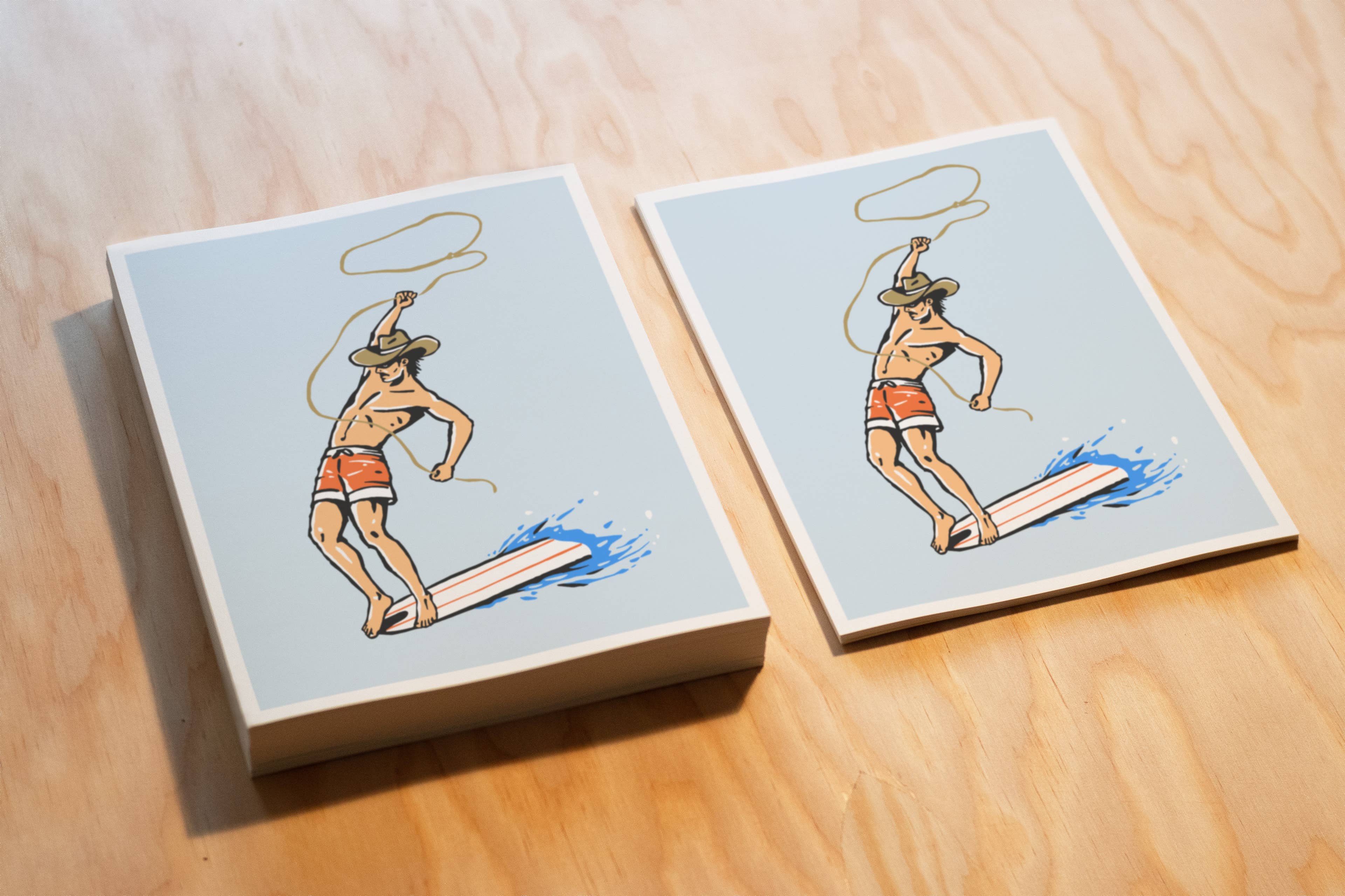 Kamin Tersieff – Engroshandel Kunsttryk – Wave Wrangler Print - Illustration Plakat2