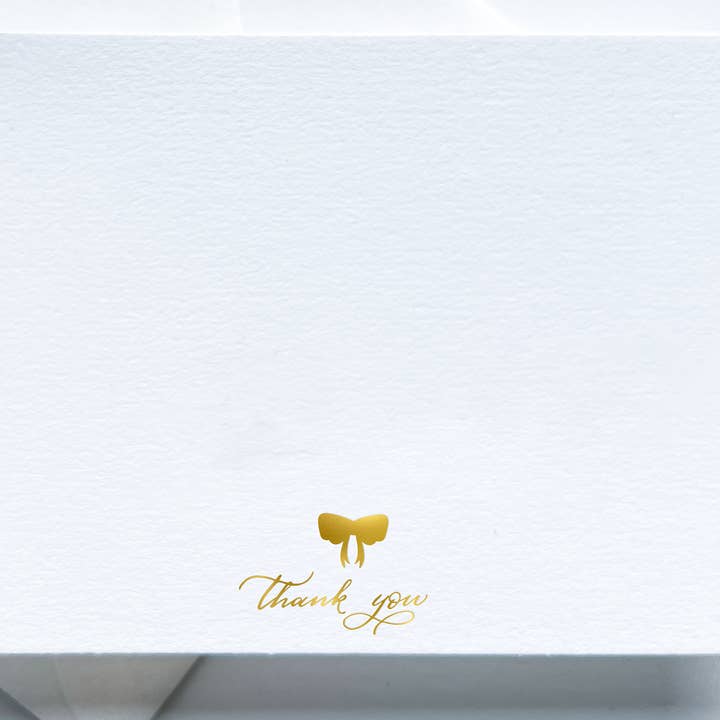 Swish Calligraphy - Wholesale Thank You Card - Thank You Card with Gold Foil Ribbon 1