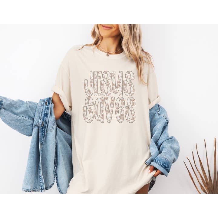 Jésus Sauve - Toile Marron pour la vente par Simply You Customs