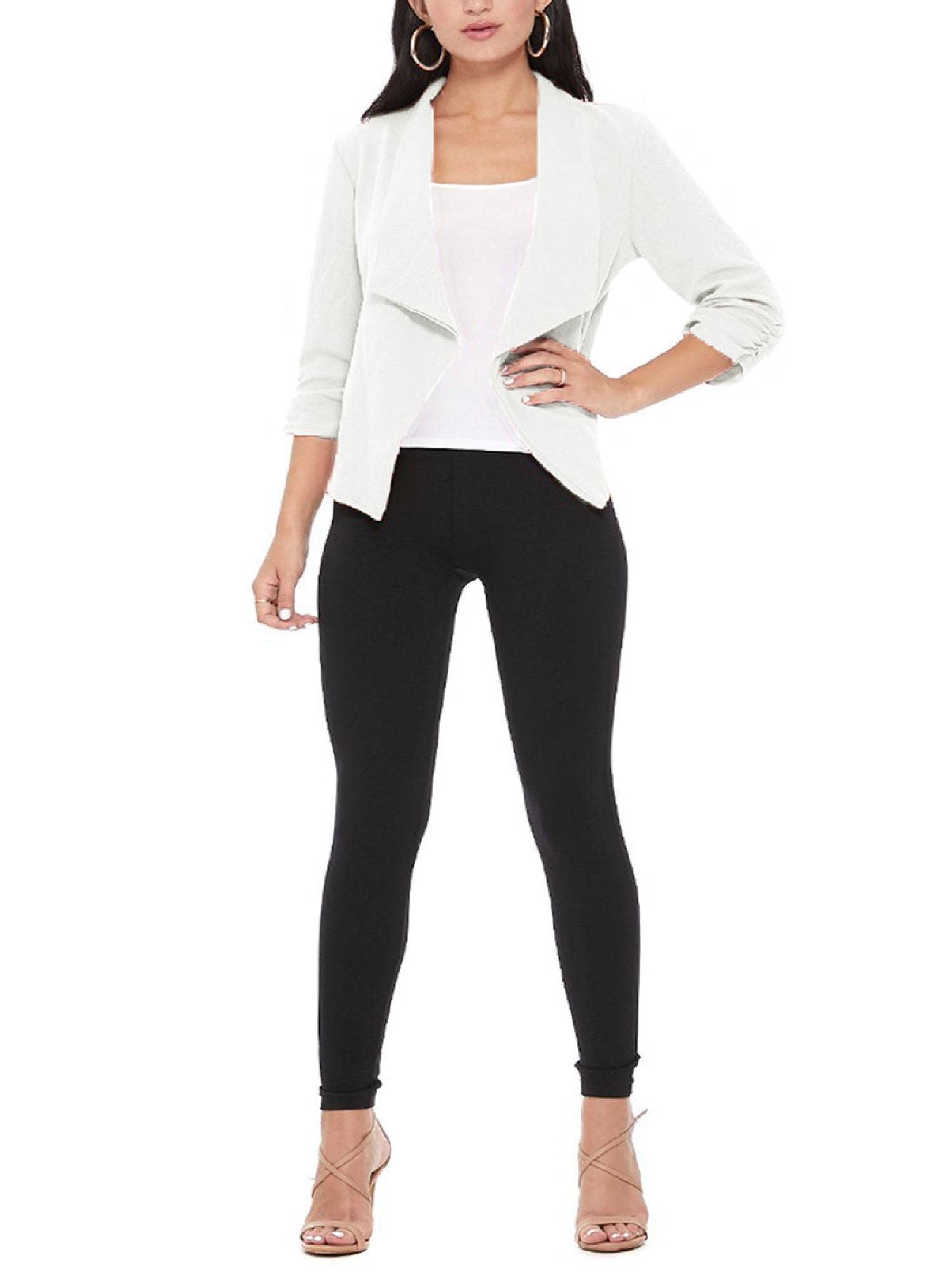 MOA COLLECTION - Wholesale Blazer - Women's - Casual Open Front Draped Solid Blazer Jacket79