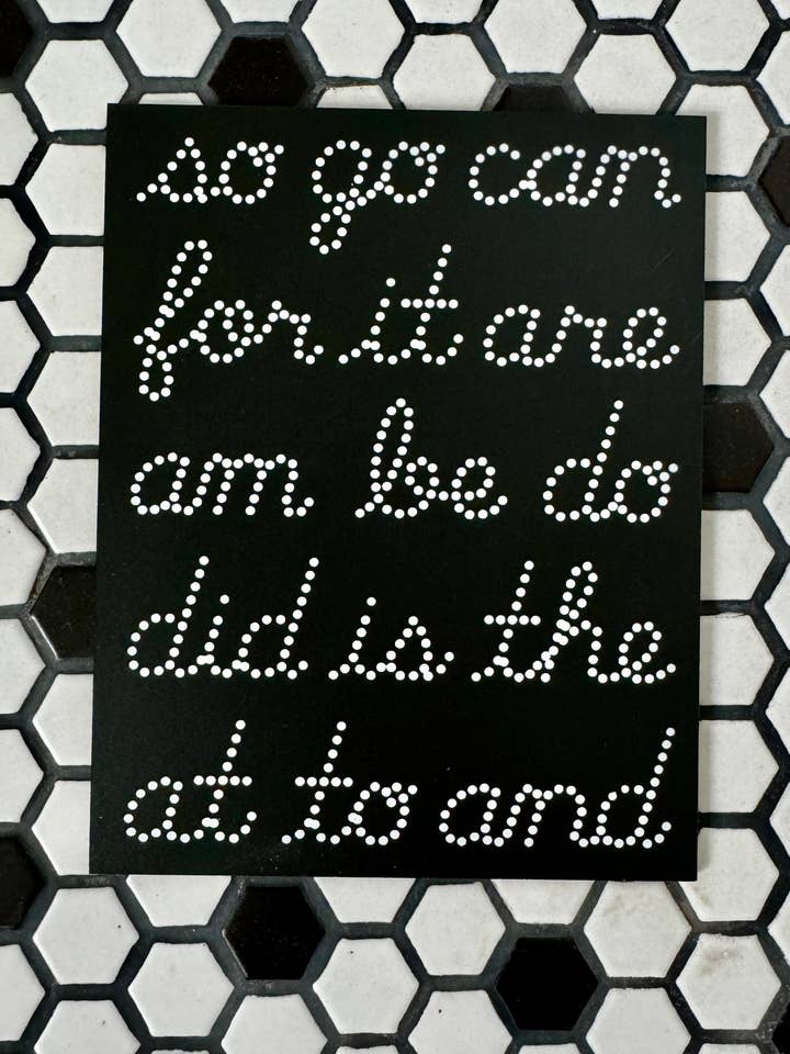 Travel Size Cursive Sight Words Chalkboard for wholesale by Chalk Full of Design