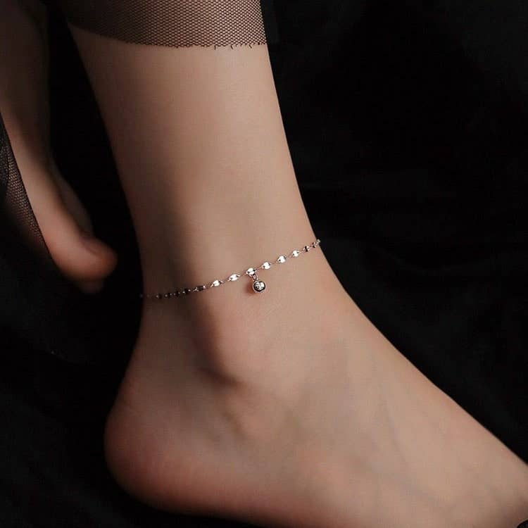 Perimade & Co. LLC - Wholesale Anklet - Dainty Ball Ankle Bracelet Anklet in 925 Sterling Silver1