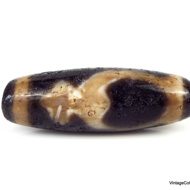 Vintagecollection888 - Wholesale Individual Charm/Pendant - Ancient Dzi Pendant “Aquarius” Buddhist Amulet Agata Amulet1