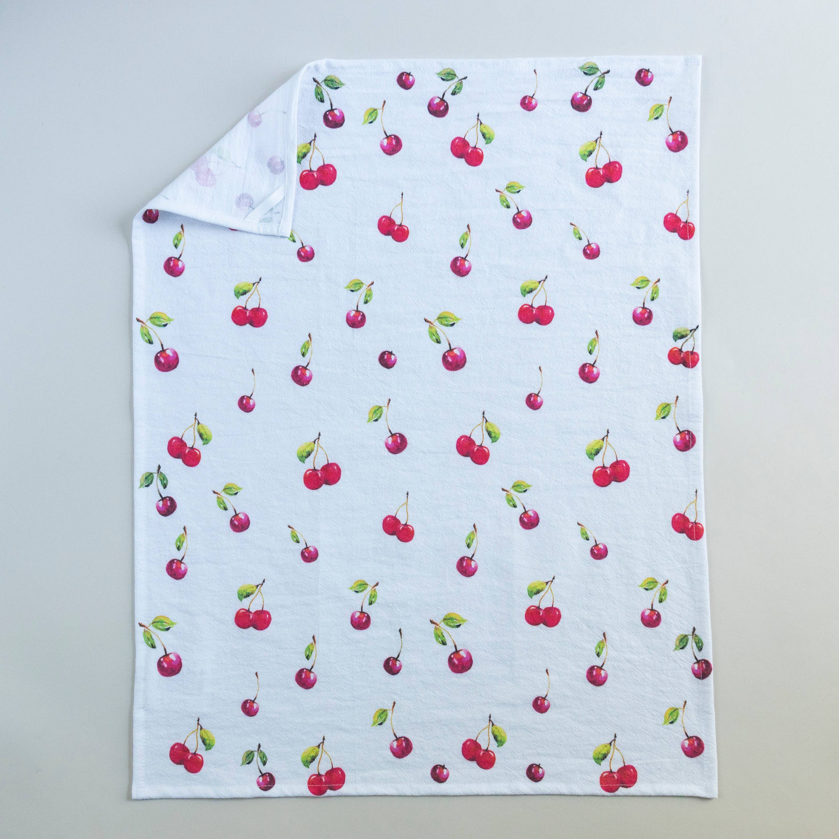 Alla Dickson Art – Toalha de chá por atacado – Toalha de Cerejas Toalha de Chá de Cerejas Padrão de Cerejas Toalha de Cozinha2