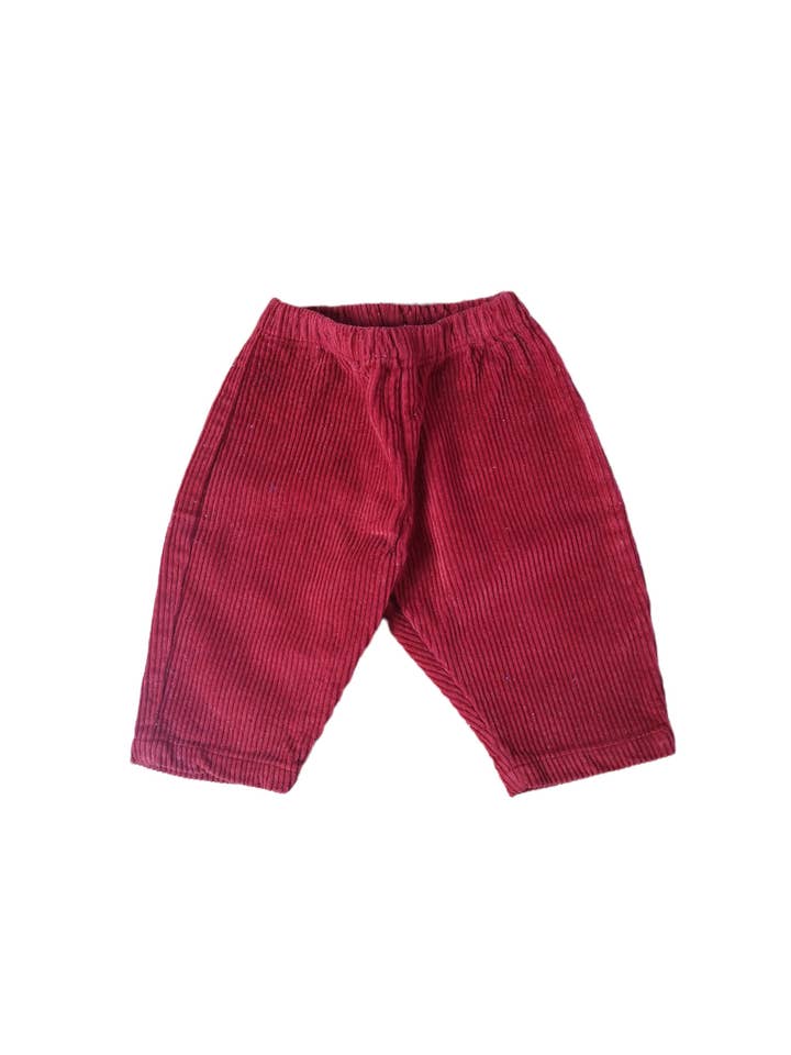 Petit Bateau tykke fløjlleggings - brugt - 6 måneder for engroshandel hos Mademoiselle Bébé
