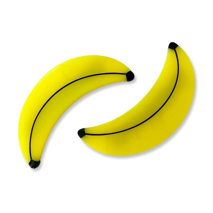 Banana Alligator Hair Clip Set for wholesale by Jenny Lemons