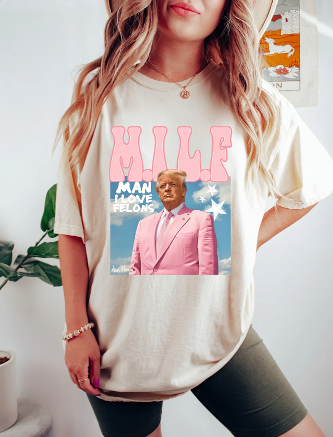 Eleven Fashion – wholesale Grafisk T-shirt - Unisex – MILF Man Jag älskar Felon-skjorta0