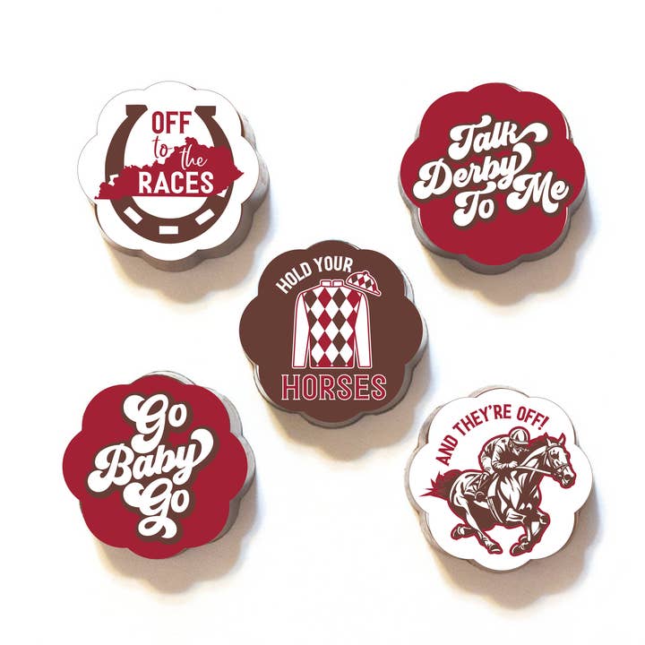 Kentucky Derby Chocolates - Box of 5 Chocolate Caramels for wholesale by Chouquette