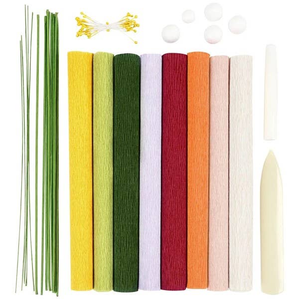 Creativ Company - Vendita all'ingrosso Kit per lavoretti fai da te - Kit Discovery fai-da-te - Fiori di carta Crépon1