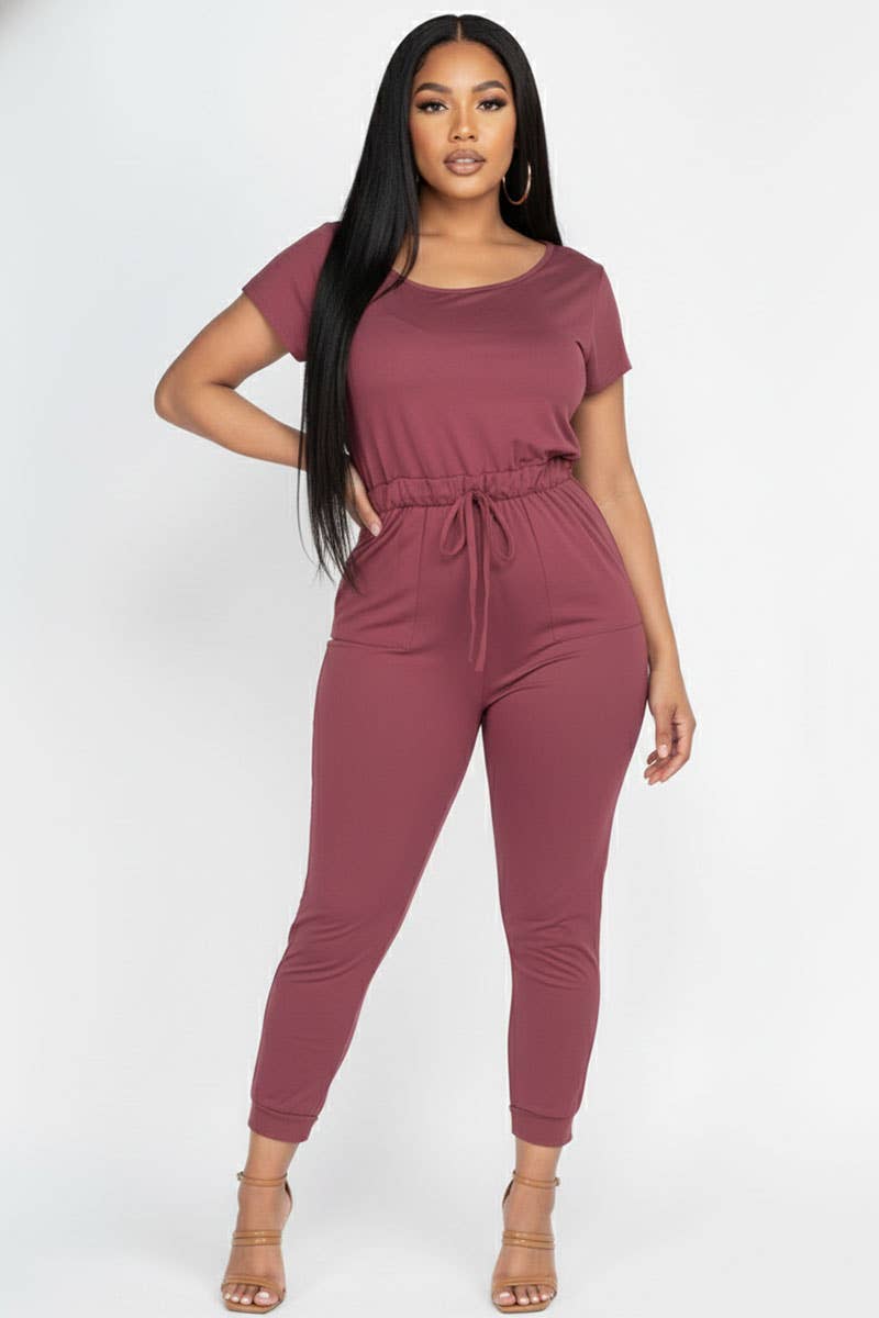 CAPELLA APPAREL - Wholesale Jumpsuit - Women's - Two-way Shoulder Drawstring Jumpsuit20