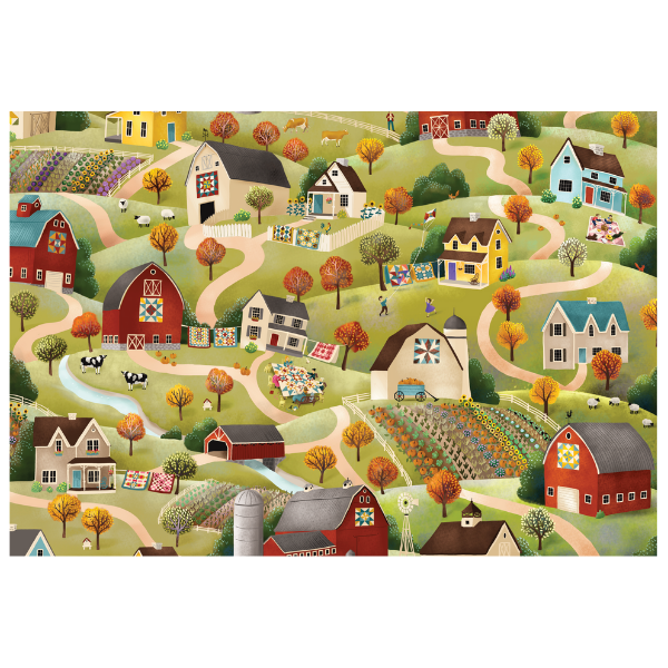 Penny Puzzle - Wholesale Puzzle - Adult - Folks on the Hill 150 pcs cute minipuzzle from Penny Puzzle1