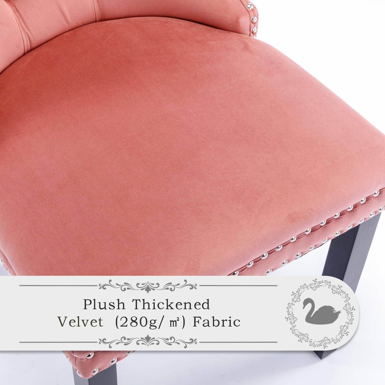 Modern Home Touch – wholesale Chair – Shena Set of 2 Velvet Kitchen Dining Chairs Knocker Back24