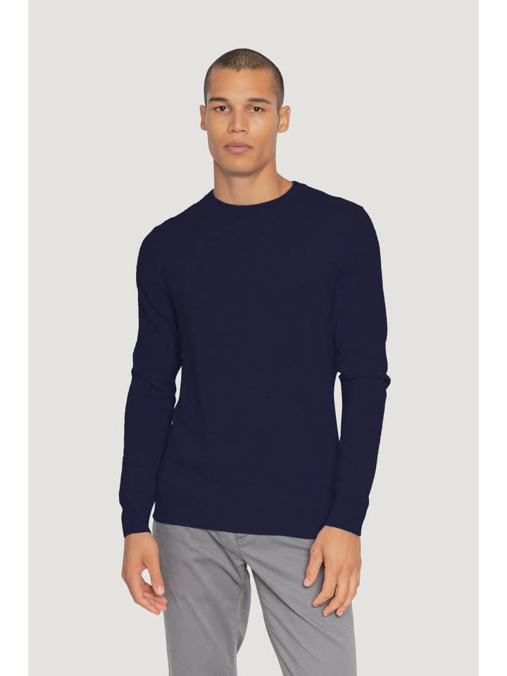 QUINN - Wholesale Sweatshirt - Men's - Qi Cashmere Crew Neck