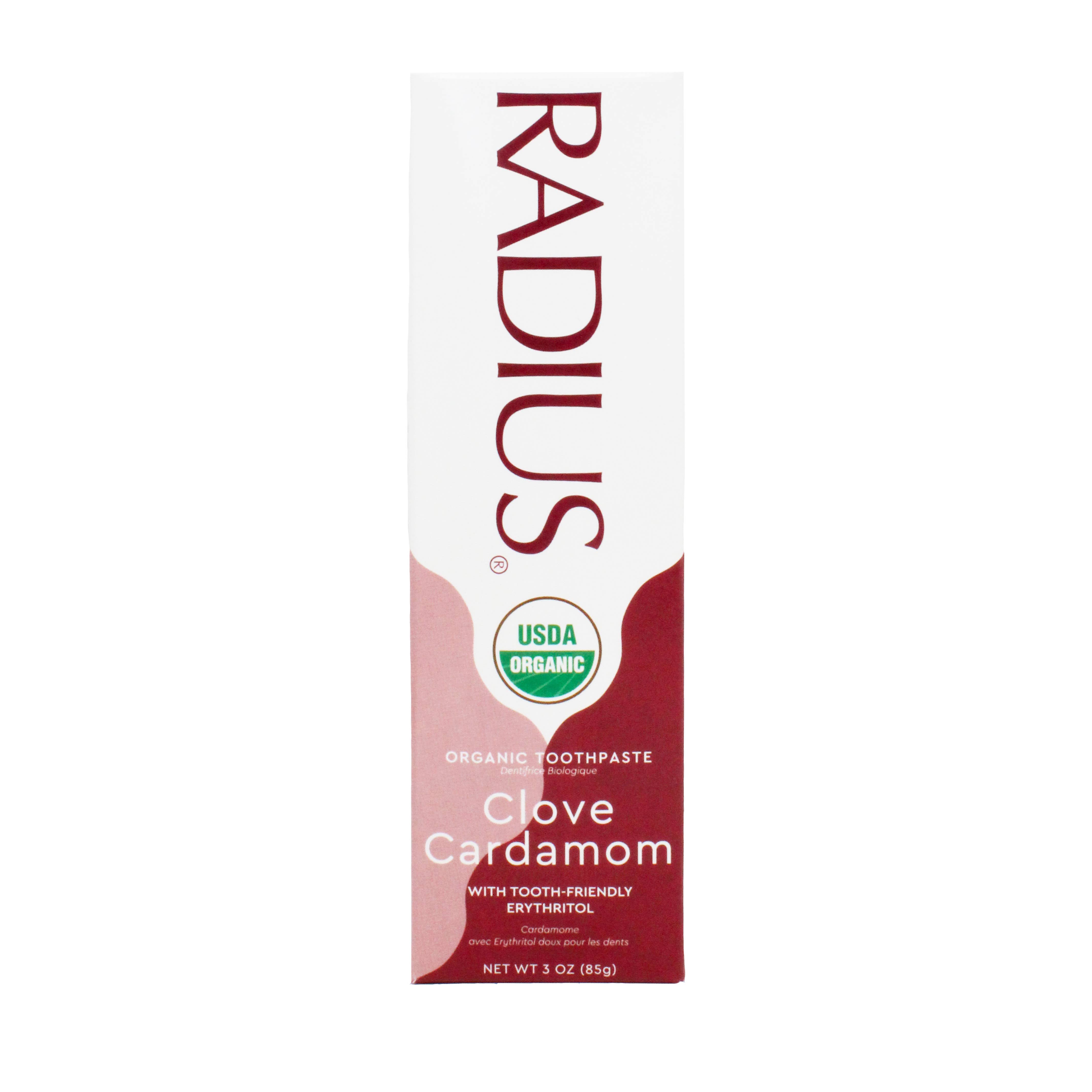 RADIUS - Wholesale Toothpaste - USDA Organic Clove Cardamom Toothpaste, 3oz3