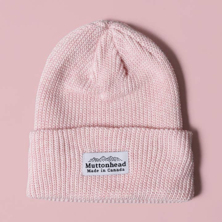 Toque in cotone lavorato a maglia - Rosa melange per la vendita all'ingrosso da parte di Muttonhead