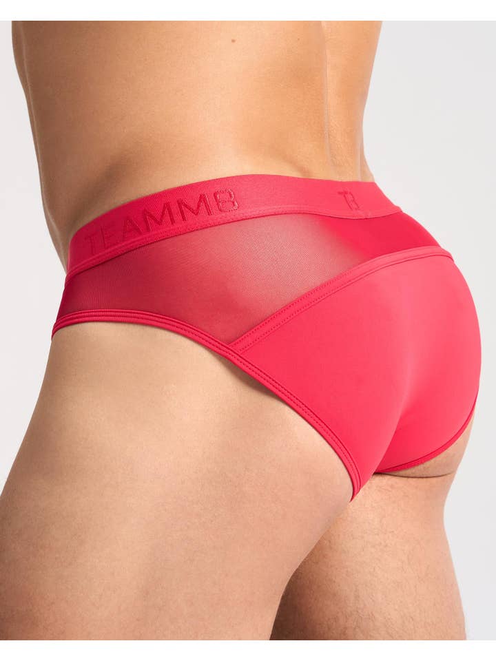 TEAMM8 - Wholesale Underwear - Men's - Score Sheer Slim Brief - Magenta