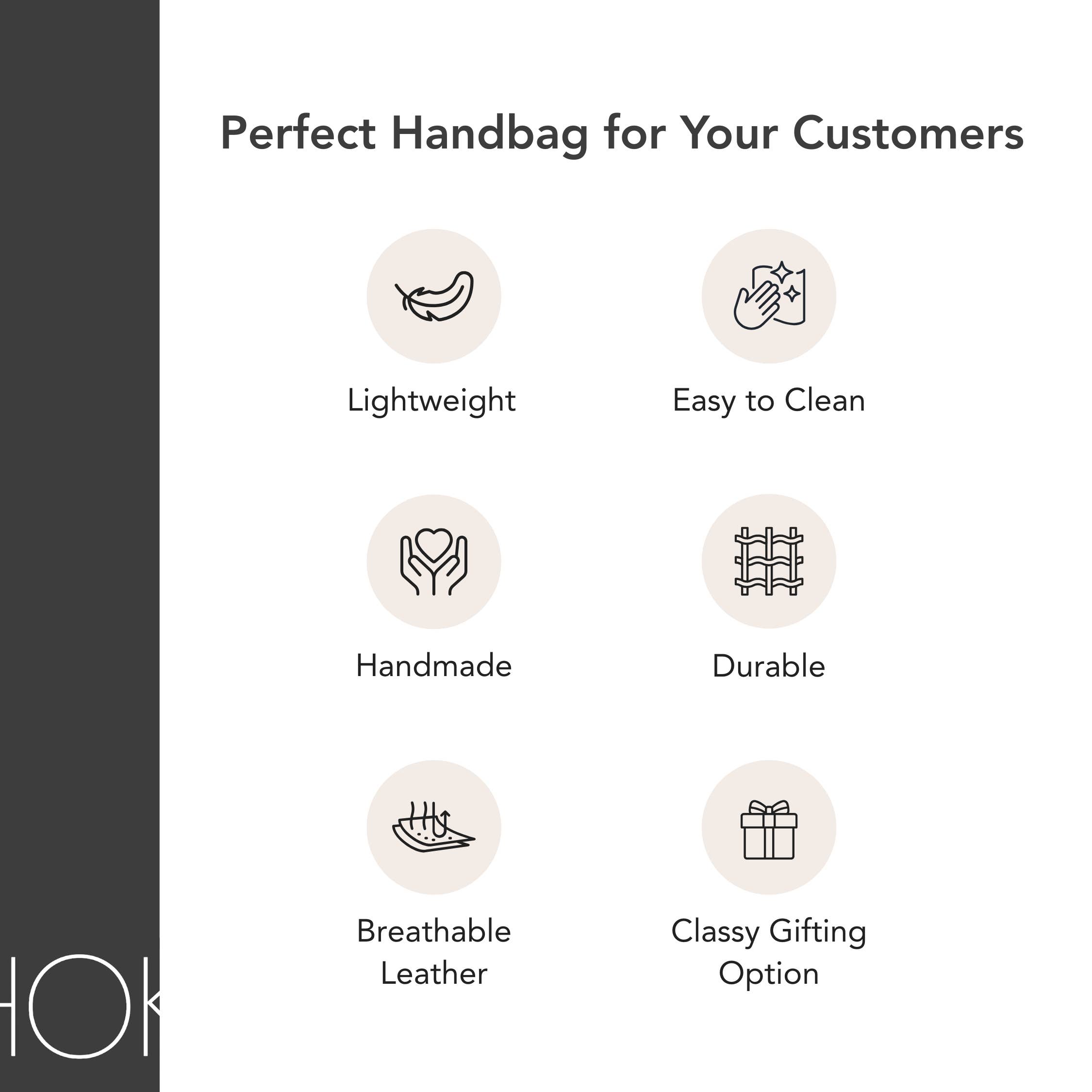 House of Kraft Jewelry & Accessories - Wholesale Top Handle Bag - Women's - Woven Petals Design | Brown Leather Bag | Round Bag16