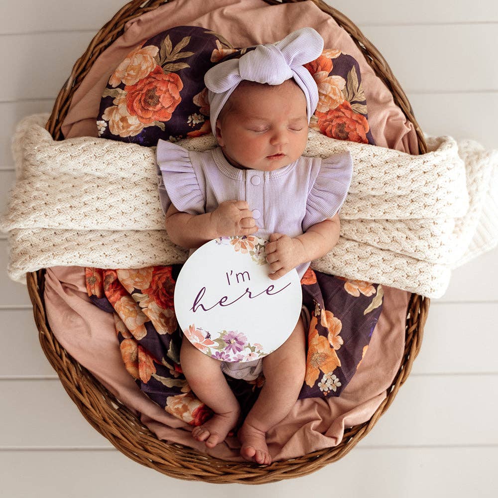 Snuggle Hunny – Engroshandel Mindesamler - Børn og baby – Isla & Lilac vendbare milepælskort5