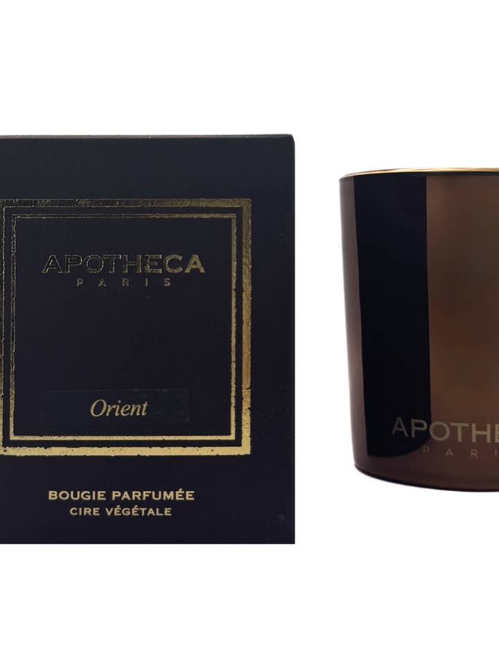 PREMIUM VEGETABLE CANDLE scent ORIENT Chocolate glass for wholesale by APOTHECA PARIS - MADE IN PARIS
