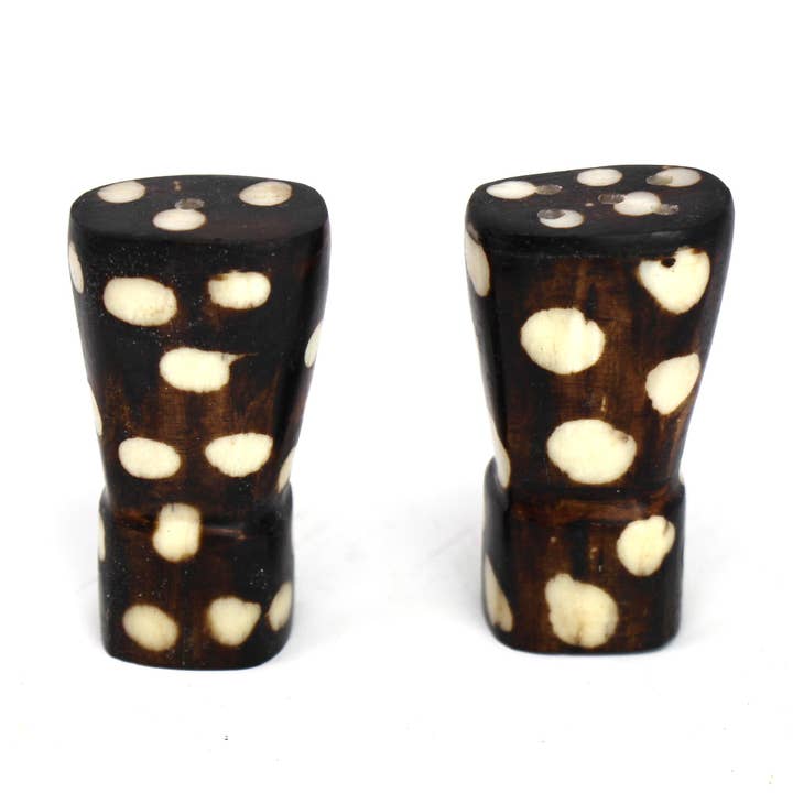 Global Crafts – wholesale Salt- och pepparkarsset – Batik Ben Salt & Peppar Shakers, Traditionell Batik