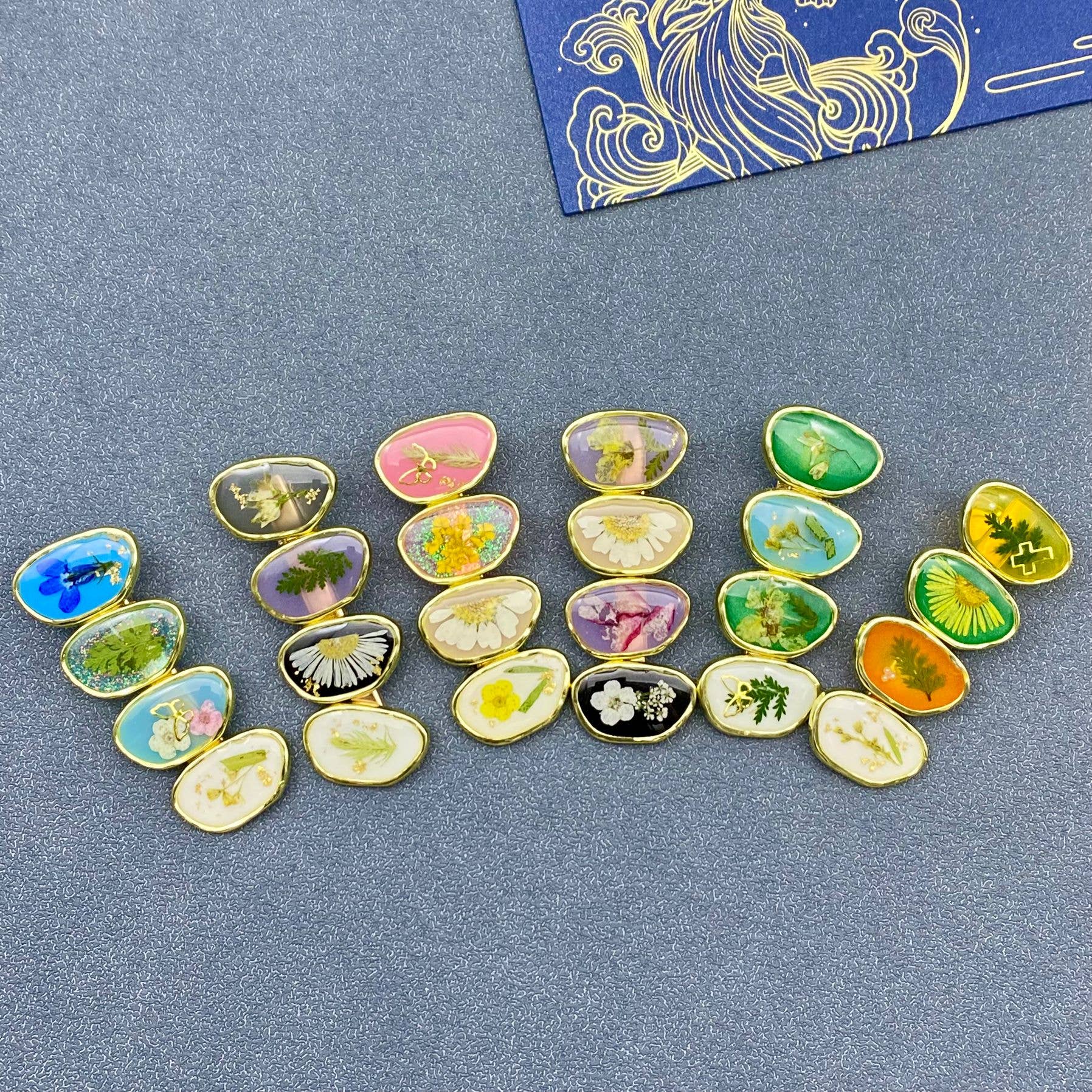 Mio Queena - Wholesale Hair Clip - Women's - Multi-style Pressed Dried Flowers Floral Hair Clip - PDF15