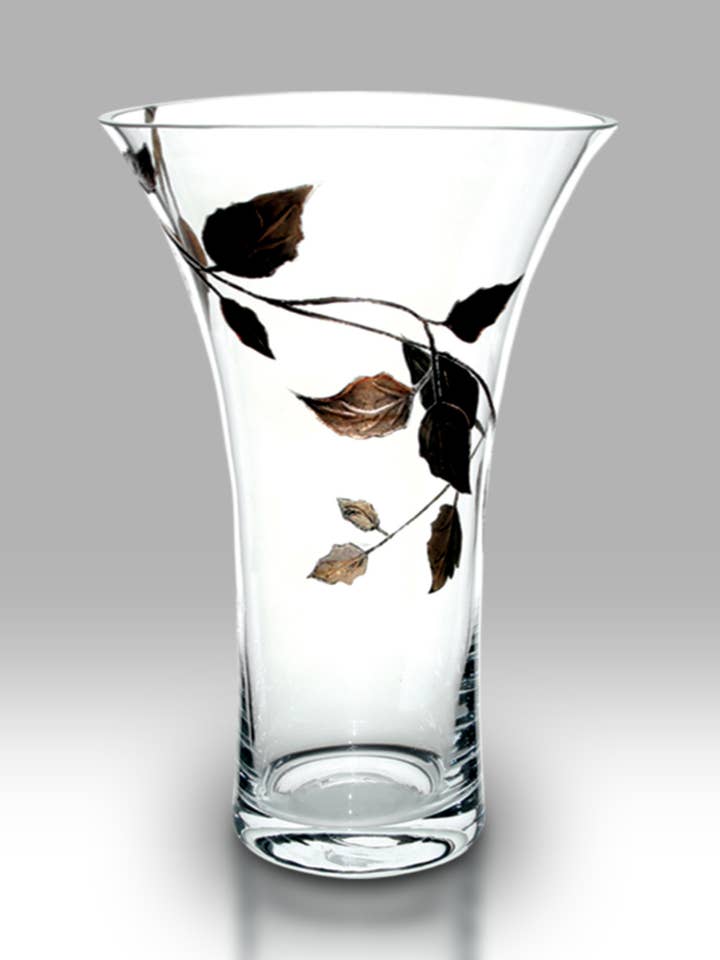 Goldblatt - 19 cm ausgestellte Vase für den Großhandel von Nobile Glassware Ltd.