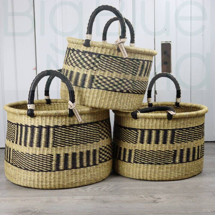 Short Laundry Basket - Patchwork Check for wholesale by Big Blue Moma