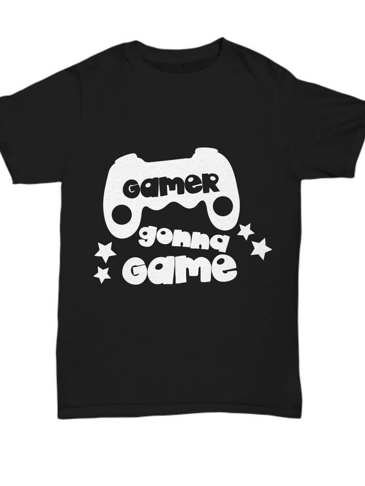 Gamer T-shirt - Gamer Gonna Game - Unisex T-shirt för wholesale av Happy Jan Designs