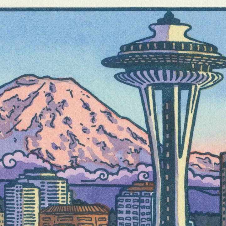 Anagram Press - Wholesale Art Print - Seattle Skyline giclée print