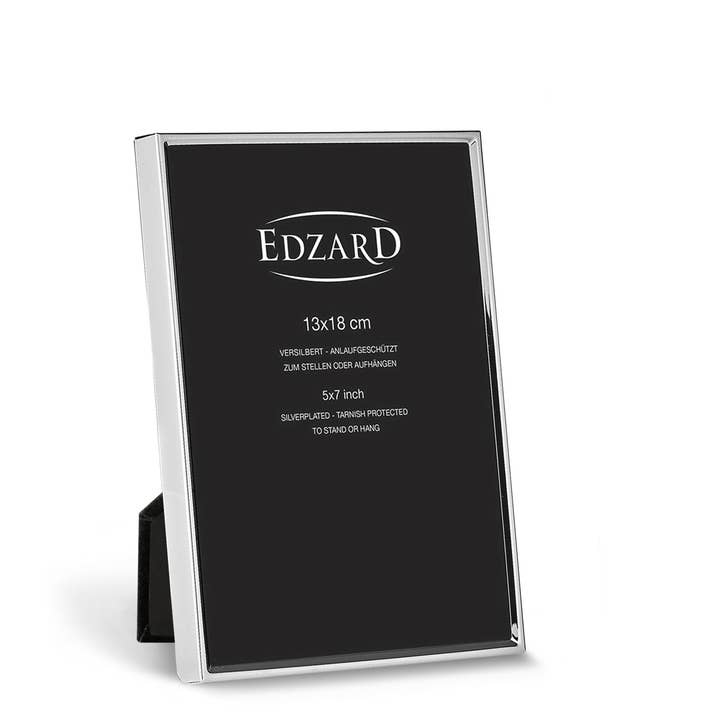 EDZARD - Wholesale Picture Frame - Photo Frame Otto for Photo 13 x 18 cm, Silver-Plated