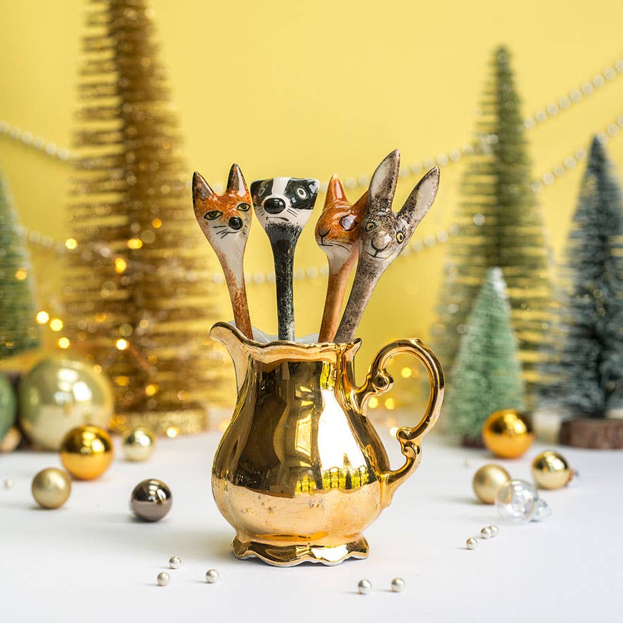 Hannah Turner Ltd - Wholesale Table spoon (cutlery) - Box set of four Ceramic Wildlife Spoons