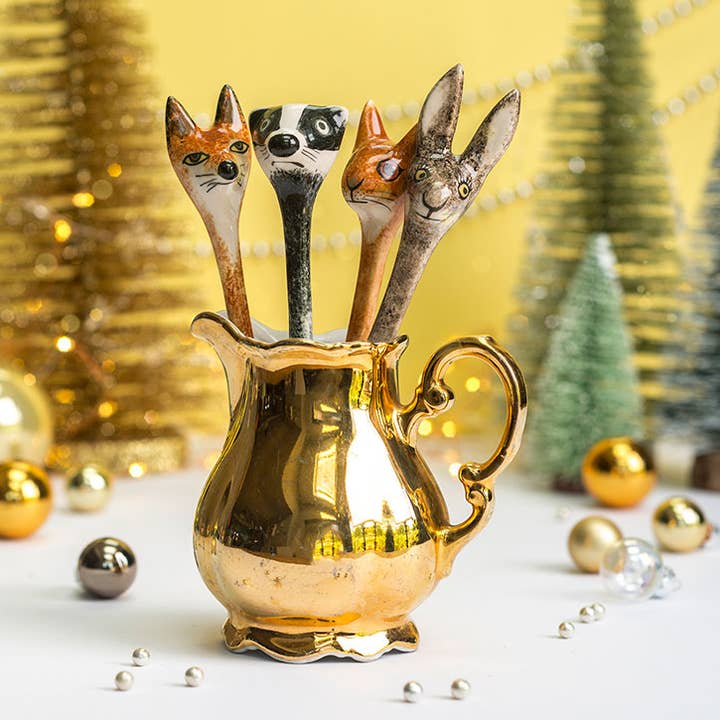 Hannah Turner Ltd - Wholesale Table spoon (cutlery) - Box set of four Ceramic Wildlife Spoons0