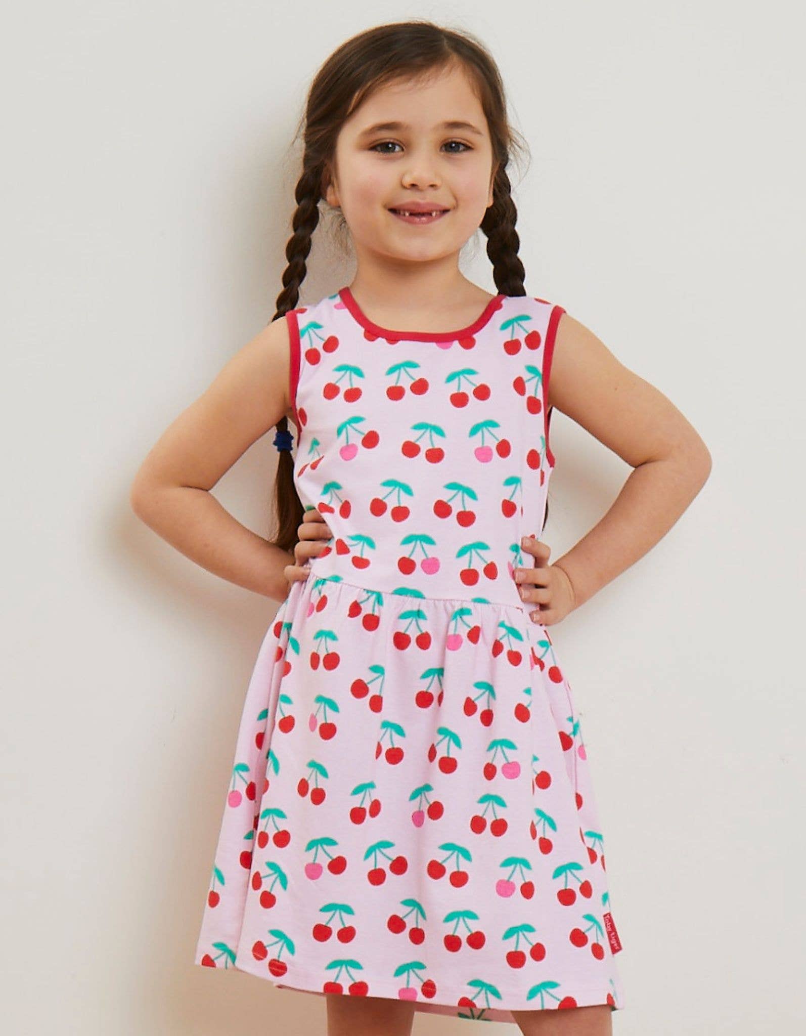 Toby Tiger - Wholesale Dress - Kids - Organic Cherry Print Summer Dress