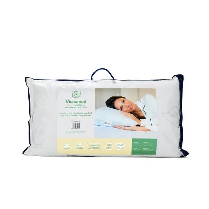 SISTEMAS DE RECICLADO PARA EL DESCANSO S.L. - Wholesale Bedding Pillow - Grey Aloe Vera visco flake pillow with zipper 70x36cm1