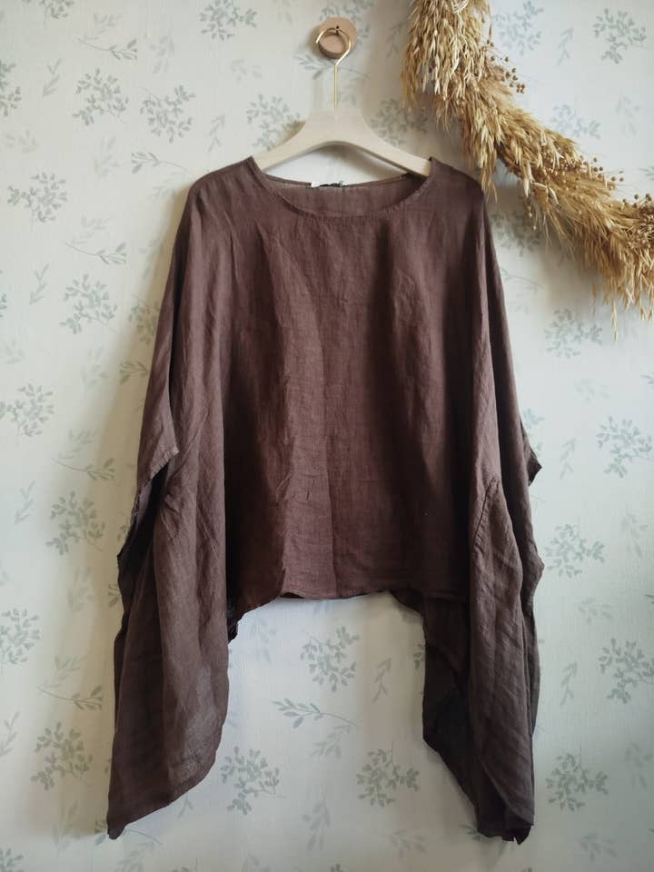 Linos y Textiles – Großhandel Bluse – Damen – REF:11138 Bluse 100% Leinen5