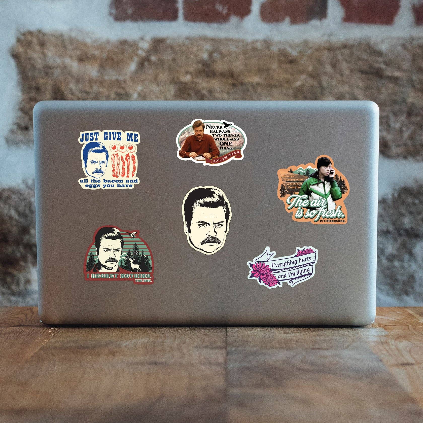 Papersalt - Wholesale Sticker - Parks and Rec: Ron Swanson "I Regret Nothing" Vinyl Sticker3