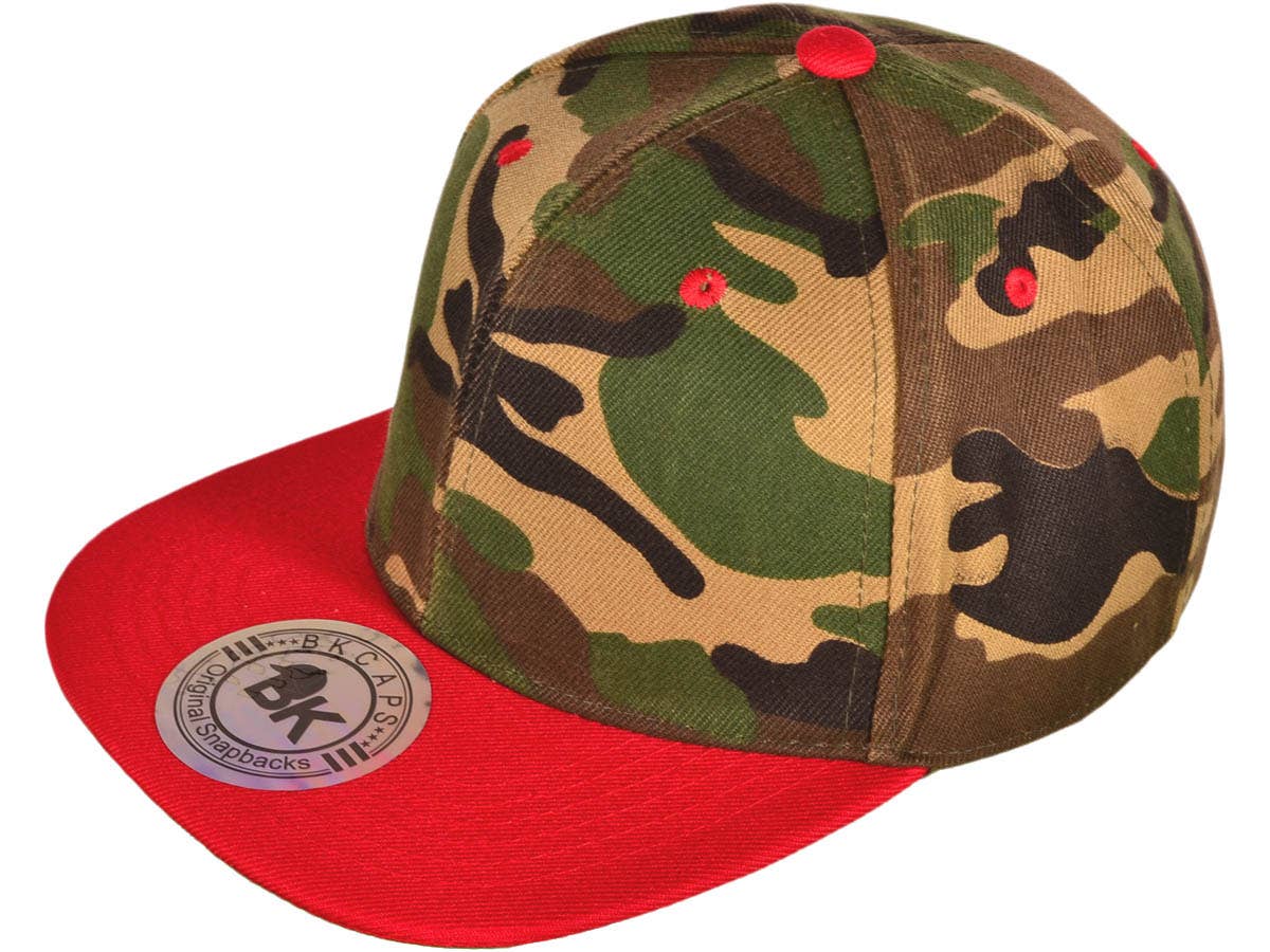 Buck Wholesale - Wholesale Flat Brim Cap - Unisex - Blank Snapback Hats - BK Caps Flat Bill Plain Vintage22