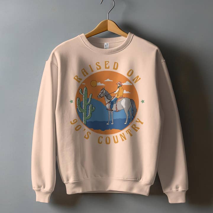 FreakyTeeFactory - Vente T-shirt sérigraphié – femme - T-shirt rétro années 90 country avec motif cowboy et cheval style vintage5