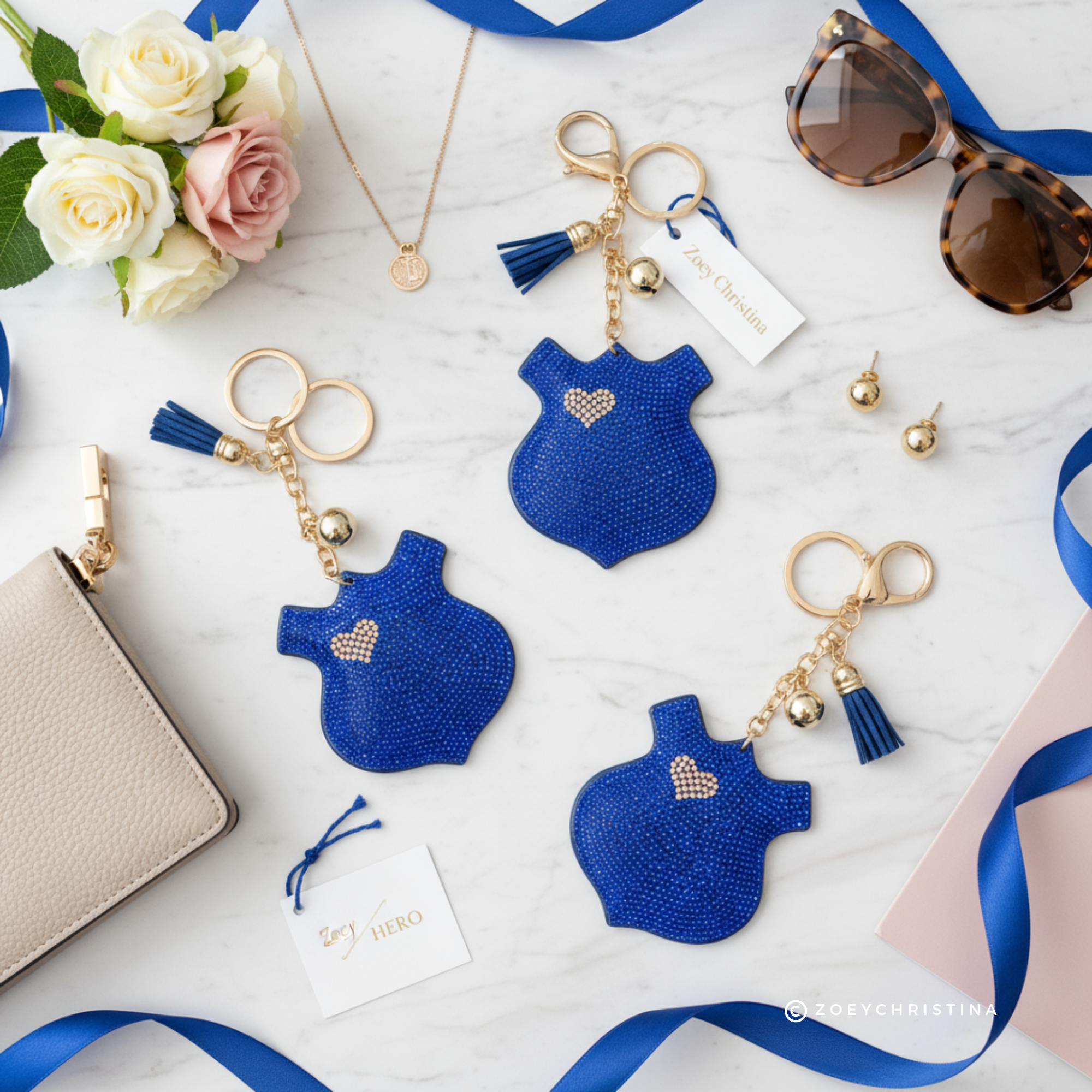 Zoey Christina – wholesale Nyckelringar - Dam – Strassmärke Väsksmycke – Brandman & Polis Nyckelring13