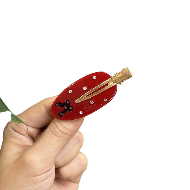 NINEXIS - Wholesale Hair Clip - Women's - CWAHA4517_SEAMLESS DIAMOND DROP OIL BOW HAIR CLIP5