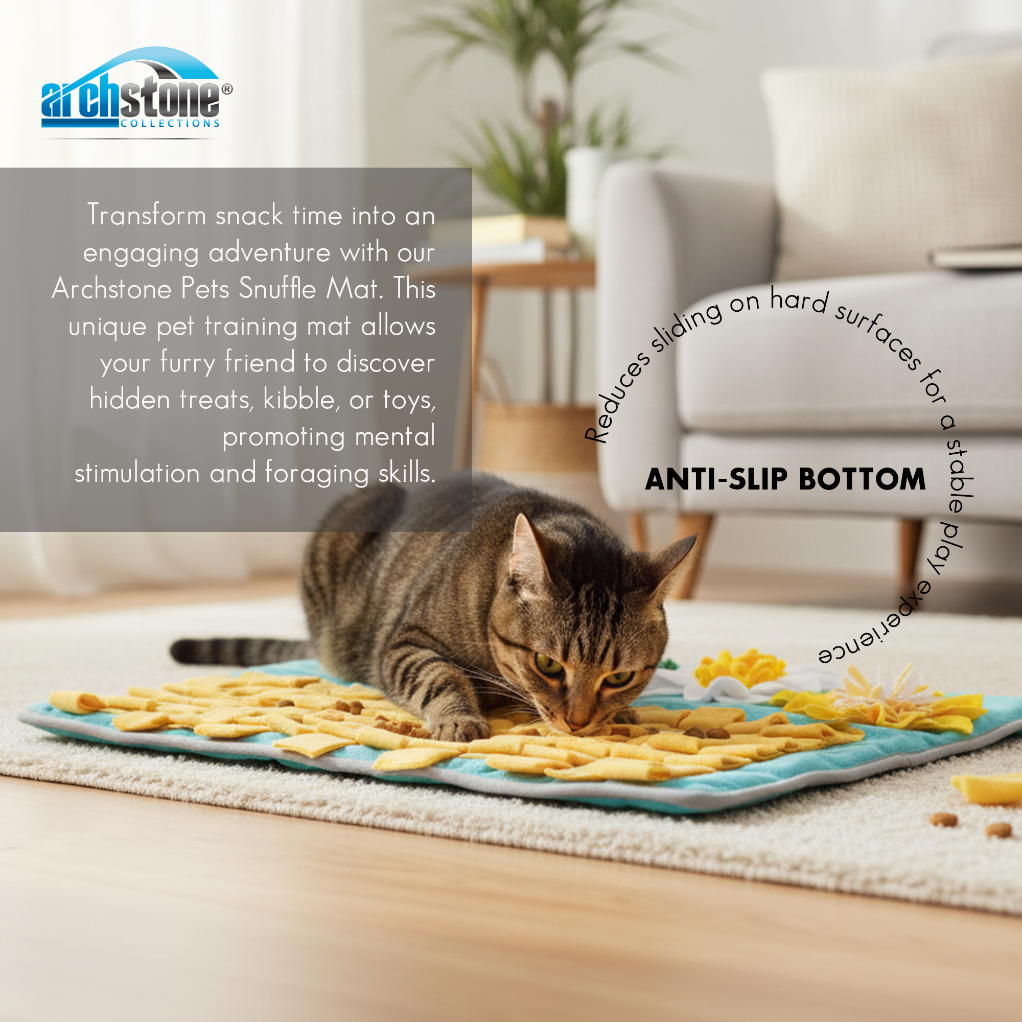 Archstone Collections – Engroshandel Madmåtte til kæledyr – hund – Archstone Kæledyr Snusemåtte - Ananas, Fodringstræningsmåtte3