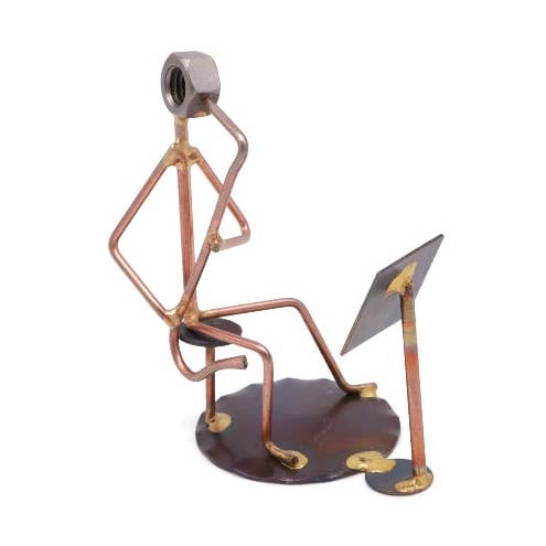 Rock Creek Metal Craft - Wholesale Decorative Tabletop Object - Saxophone with Music Stand0